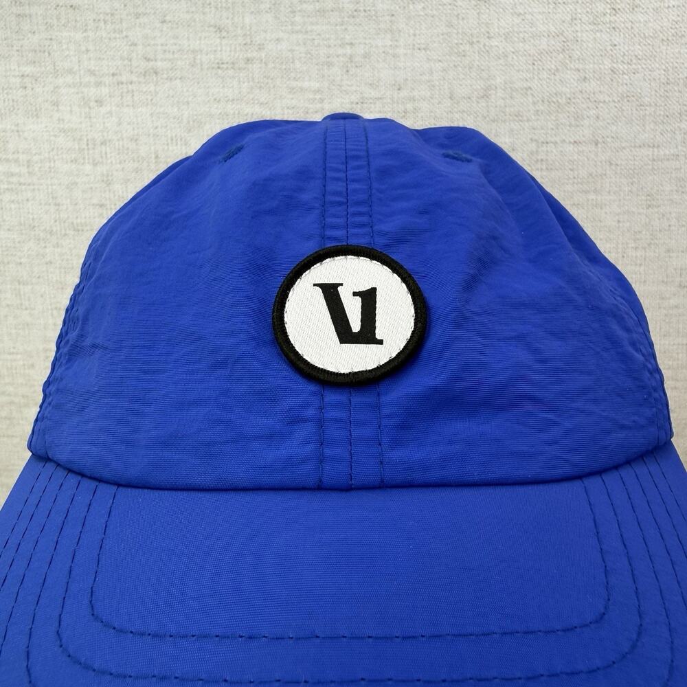 V1 Vuori Blue Hat With Logo Patch Cap Adjustable 6 Panel Hat Resortwear - Picture 2 of 9